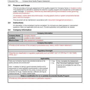 Quality Assessment