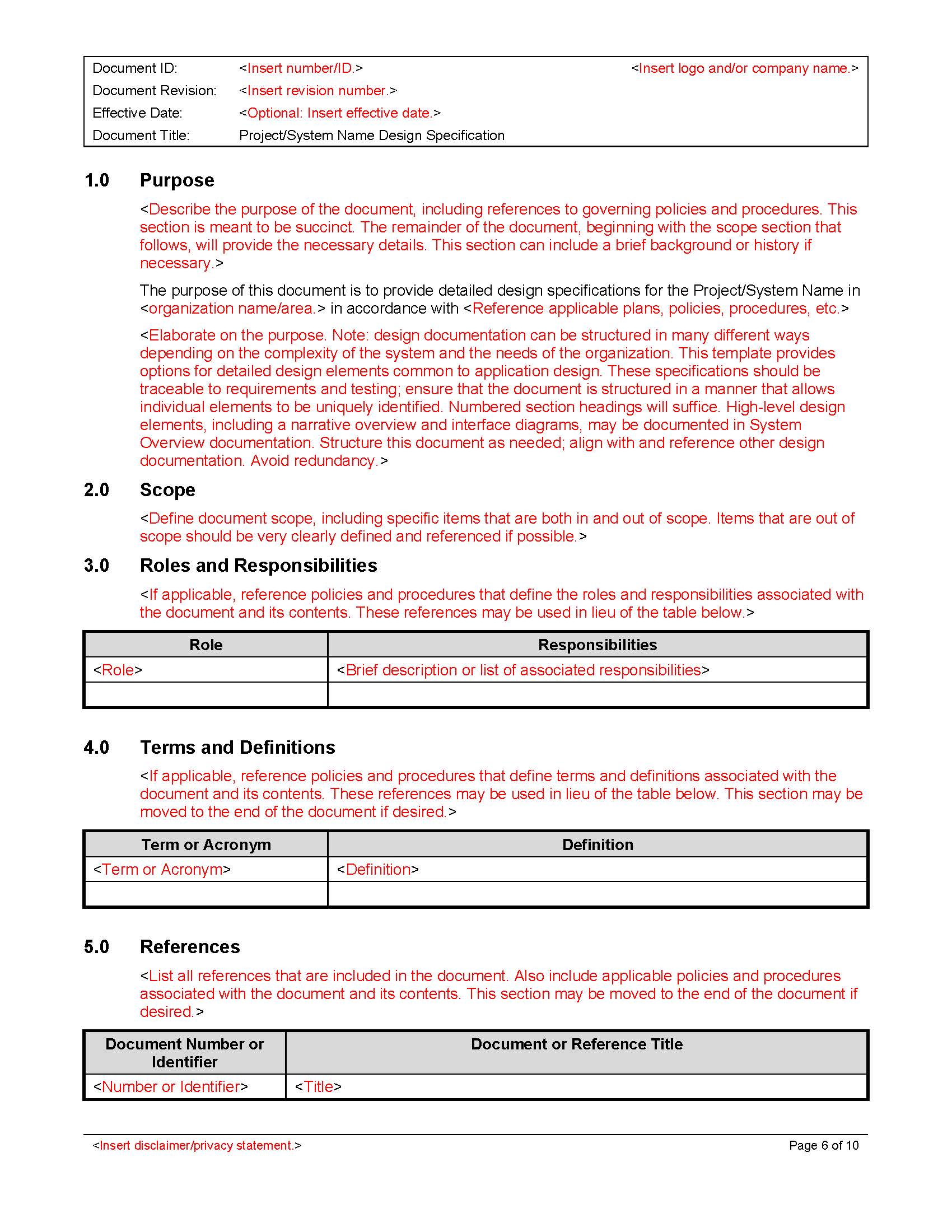 Design Specification